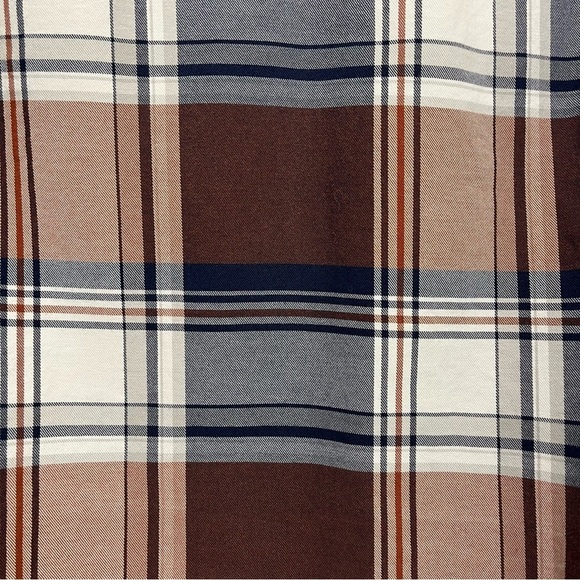 Express Soft Wash Blue Check Button Long Sleeve Shirt - Picture 8 of 10